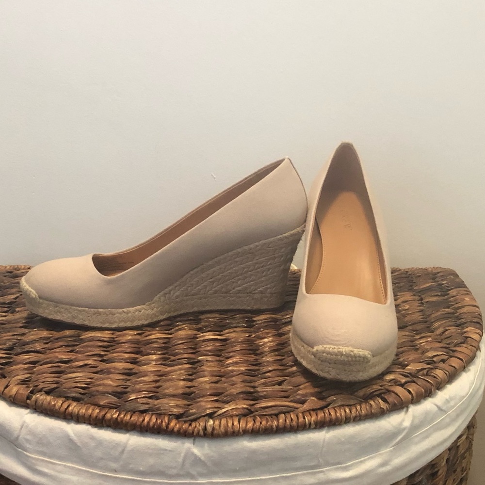 J crew tan espadrilles